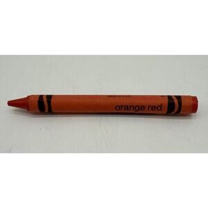 Crayola Crayon Orange Red Binney & Smith Retired USA Unused Vintage 1988
